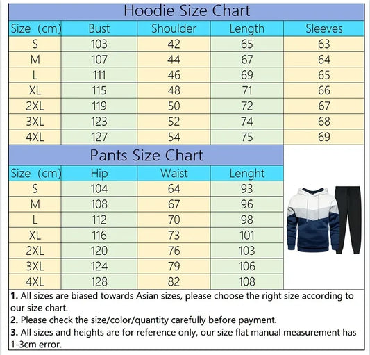 New autumn and winter men's long-sleeved pullover hoodie + pants 2-piece fashionable outdoor running men's sportswear set