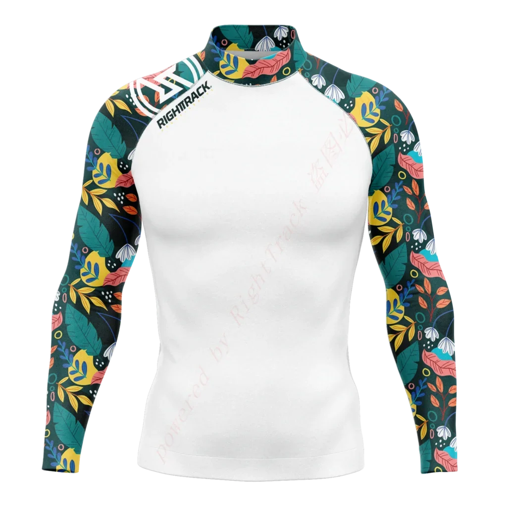 New Summer Men's Rashguard Snorkeling Long Sleeve Surfing Shirts Sunscreen Surf Sweatshirt UV Protection RightTrack Swimwear