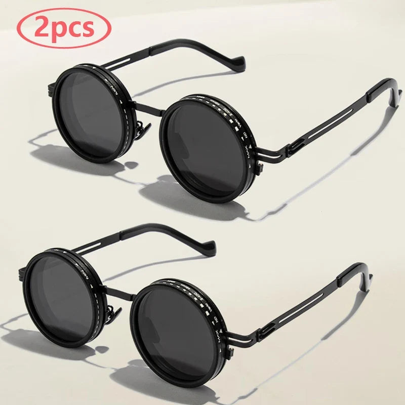 Cycling Glasses 9-level ND2-400 Adjustable Dimming Sunglasses Men Women Sun Glasses Anti UV Polarized ND Filter Shades