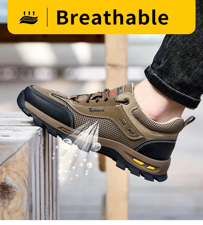 New Men's Shoes Summer Work Safety Shoes, Men's Anti Piercing Work Shoes, Protective Shoes, Safety Boots