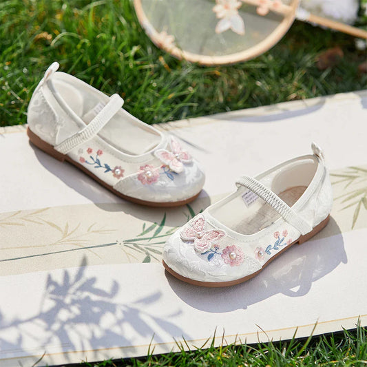 Girls Mesh Sandals Summer Children Cool Shoes Fashion Sweet Casual Party Breathable Satin Patterned Sandals DB2261272