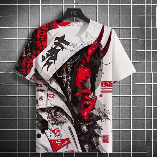 Japanese Anime Girl 3D Print Sports Breathable Men T Shirt Harajuku Kawaii Y2K Casual Street Short Sleeve Fashion Top