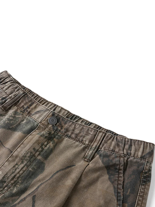 2026 Summer New Distressed Camouflage Shorts Men Loose Baggy Cargo Pants 270gsm Cotton Washed Frayed Hem Tactical Shorts