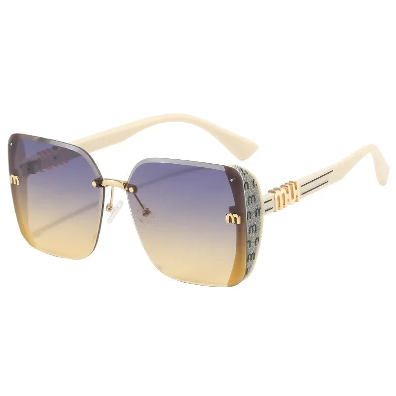 New Fashion Square Sunglasses Women Luxury Brand Anti Strong Light Vintage Large Frame Cool Sun Glasses Gafas De Sol Mujer