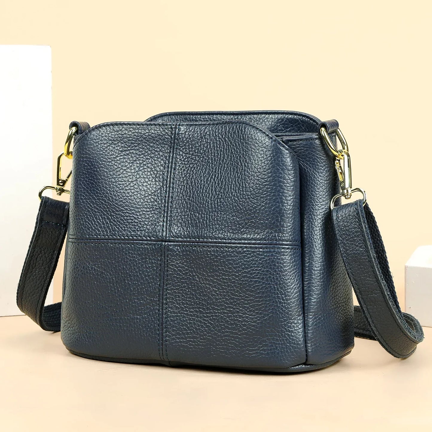 Genuine Leather Women Underarm Bag Versatile Shoulder Handbag Luxury Cowhide Female Crossbody Bag