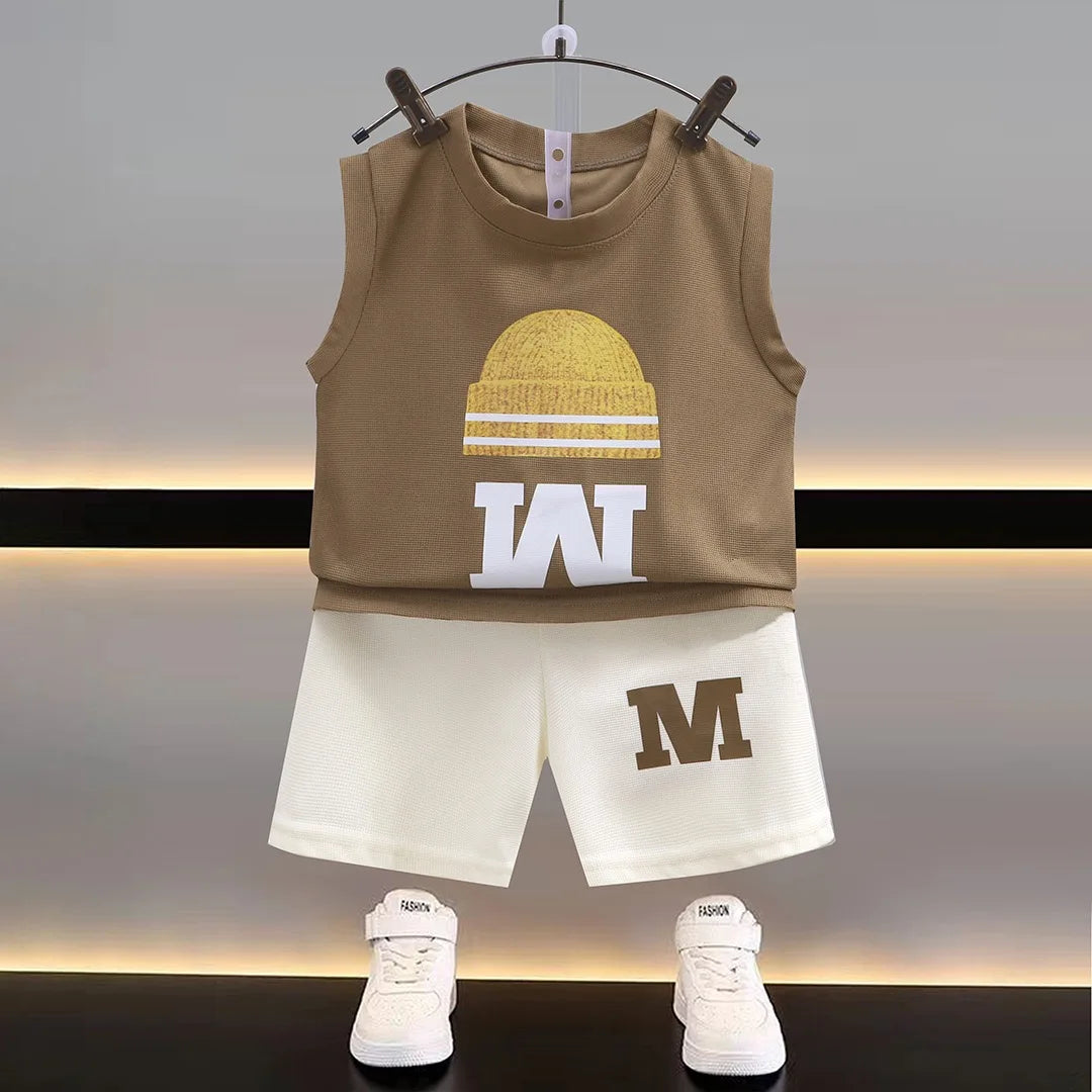 1Set Boys Girls Leisure Set Fashion Cartoon Children Short Sleeve Shorts Sets Summer Kids Clothes Baby Tee+Short Pants Tracksuit