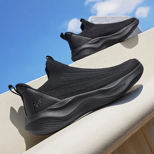 Lightweight Slip-On Men Running Shoes Breathable Mesh Upper Cushion Comfort Soft Soled Male Sneakers 672542215F