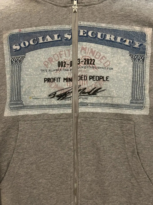 Gray Y2K Harajuku Dollar Print Hoodie Euro Street Style Best Seller Viral Harajuku Inspired Gray Cash Graffiti Design Streetwear