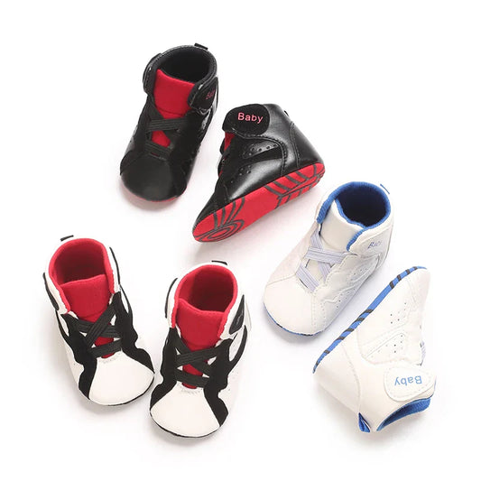 Boys And Girls Basketball Theme Sports Shoes Casual Shoes Newborn Walking Sports Shoes 0-18 Months Baby's First Walking Shoes
