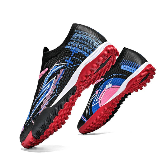 TF Soccer Cleats Men Women Kids PU Synthetic Upper Rubber Outsole Wear-resistant Non-slip Training Shoes