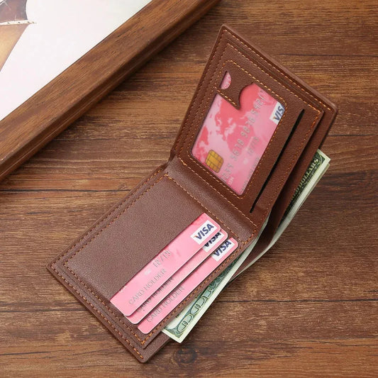 Portefeuille en Cuir Slim pour Homme, Bloqueur RFID, Bifold, Portefeuille de Poche Avant, Porte-Cartes de Crédit Minimaliste, Pince à Billets