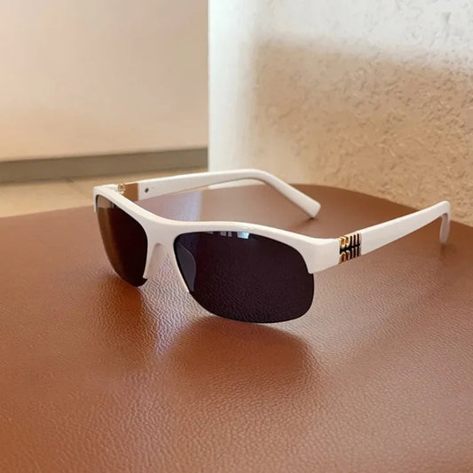 2026 Ladies Semi-rimless Sunglasses Brand Vintage Sports Sun Glasses Retro Luxury Male Goggles UV400 Sunglass Men Oculos De Sol