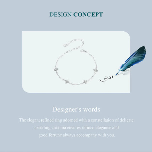 Bracelet en argent sterling 925, bracelet fleur zircon brillant plaqué or blanc pour femme fille bijoux tempérament classique