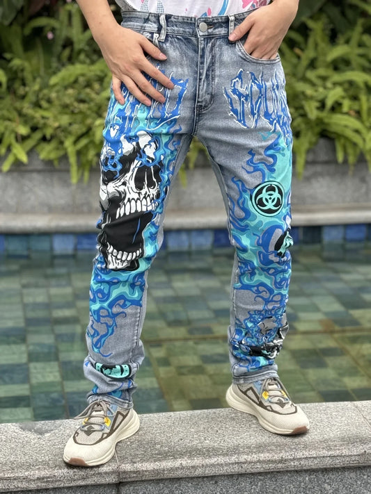 New arrivals in summer of 2025 Breathable and comfortable fabric Trendy men's casual jeans Free shipping on promotion