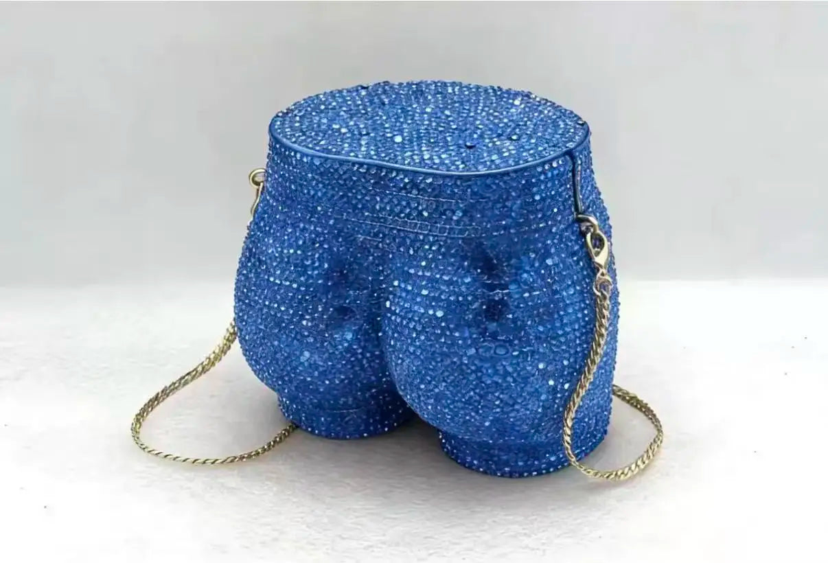 Ass Shaped Rhinestone Handbags Luxury Designer Crystal Evening Bags Women Diamonds Wedding Party Clutches Bridal Purses