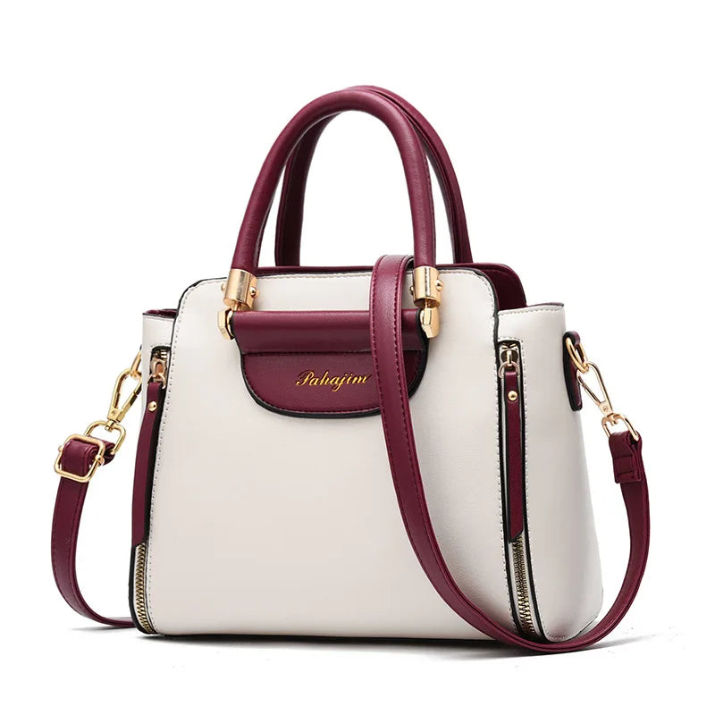 Women's Bags 2025 New Fashion Color Hit Handbag European and American Shoulder Crossbody Simple Elegant Office Wallet