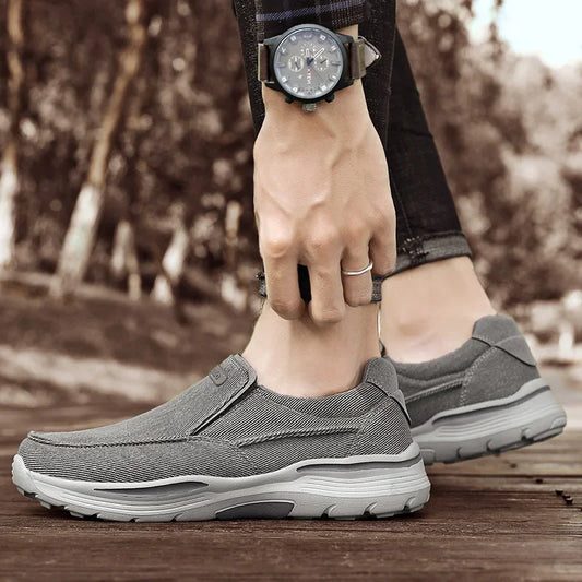 Men's Lightweight Canvas Loafers for Outdoor Hiking Camping Casual Sports Running Jogging Shoes Size 39-48