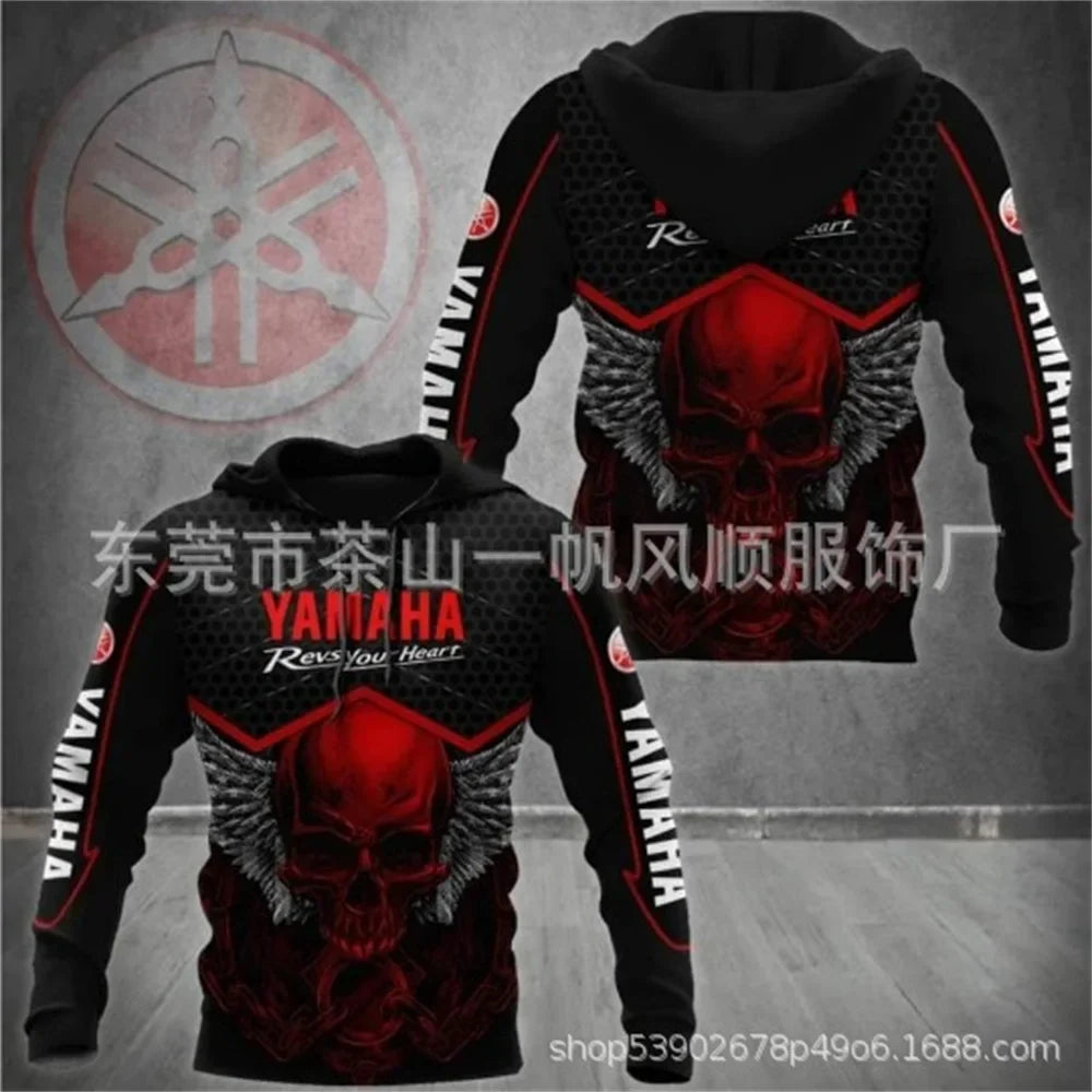 2025 Yamaha Fashion Casual Zipper Hoodie Top 3D Printed Hot Selling Men's and Women's Spring and Autumn Hoodies