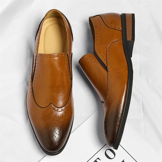Big Size New Dress Shoes for Men Summer Autumn Business Casual Shoes Male Fashion Solid Color Wedding Elegant Shoes Man