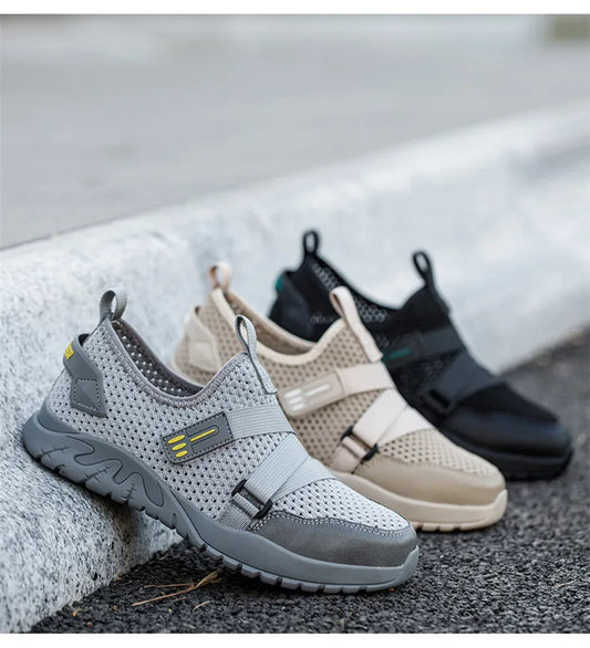 summer work sneakers breathable work shoes comfortable work shoes anti-puncture indestructible safety shoes man light work boots