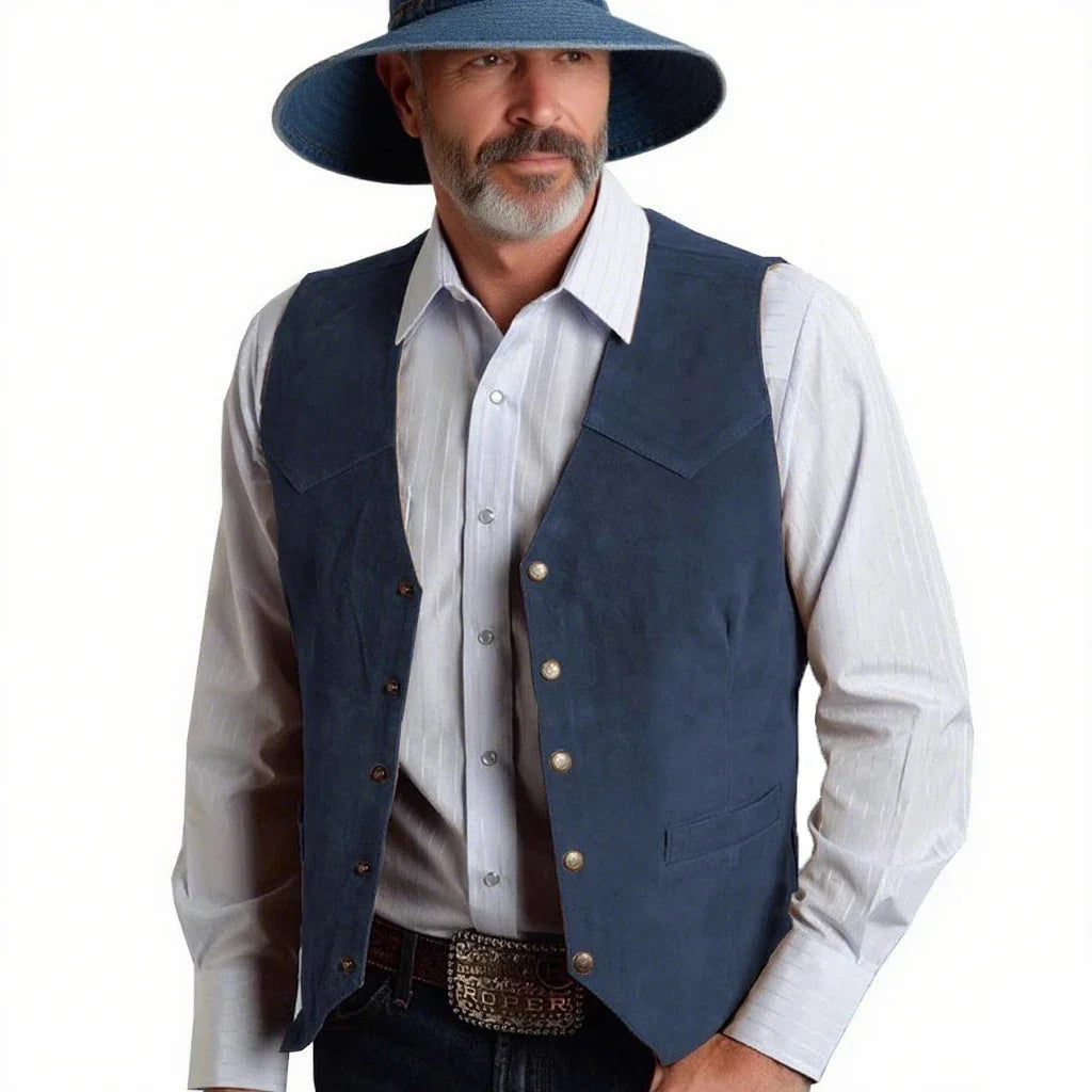 Mens Solid Suit Vests Slim Fit Classic V Neck Metal Buttons Suede Vest for Men Business Professional Smart Casual Waistcoat