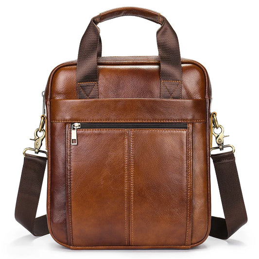 Men's Shoulder Bags Genuine Leather Crossbody Messenger Bag For 13.3 Inch Laptop Briefcase Leather Man Handbags 8577