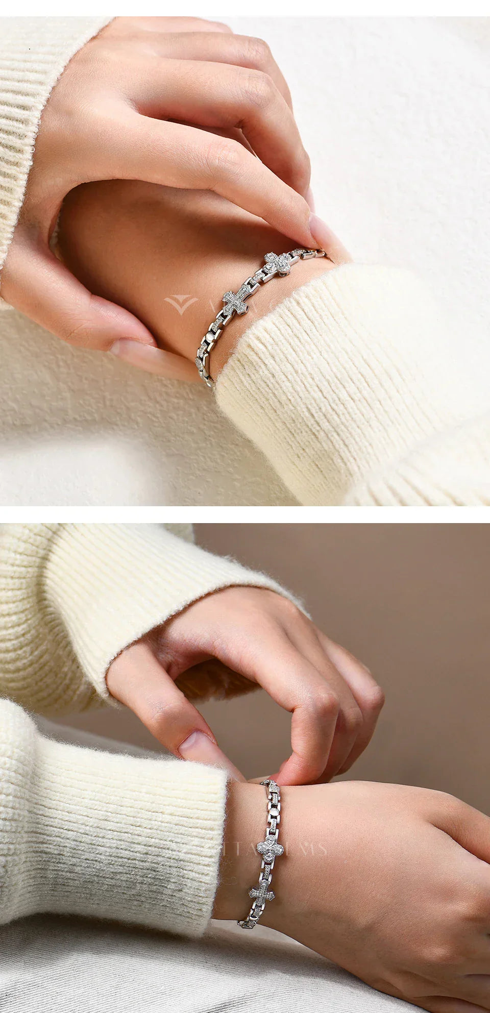 DVVS1 Moissanite Bracelet 925 Silver Bracelets Original Certified Women's Chain For Wedding Engagement Luxury Jewelry