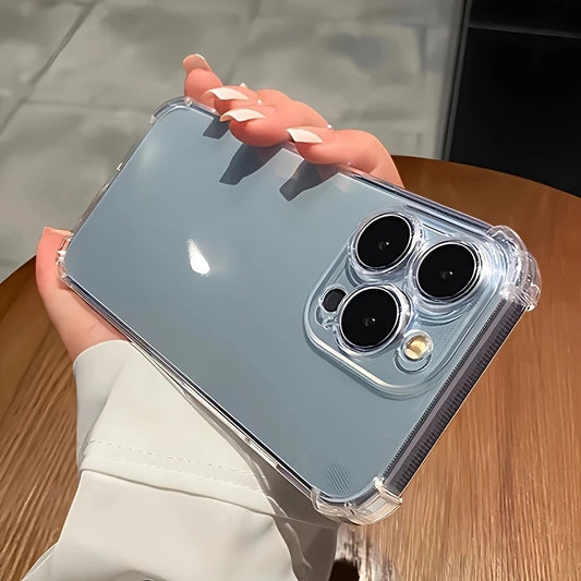 Luxury Shockproof Transparent Case For iPhone 15 14 13 12 11 16 Pro Max 15 Plus Bumper Cases Clear Back Phone Accessories Cover
