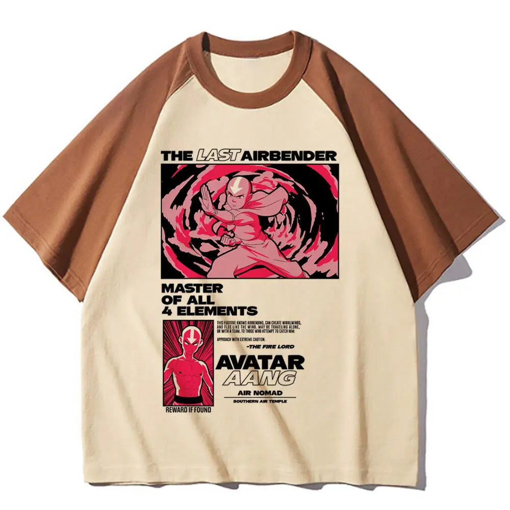 Avatar the Last Airbender teen harajuku korean clothes anime Pop Culture 2000s women t-shirt Retro hip hop Graphic 2000s