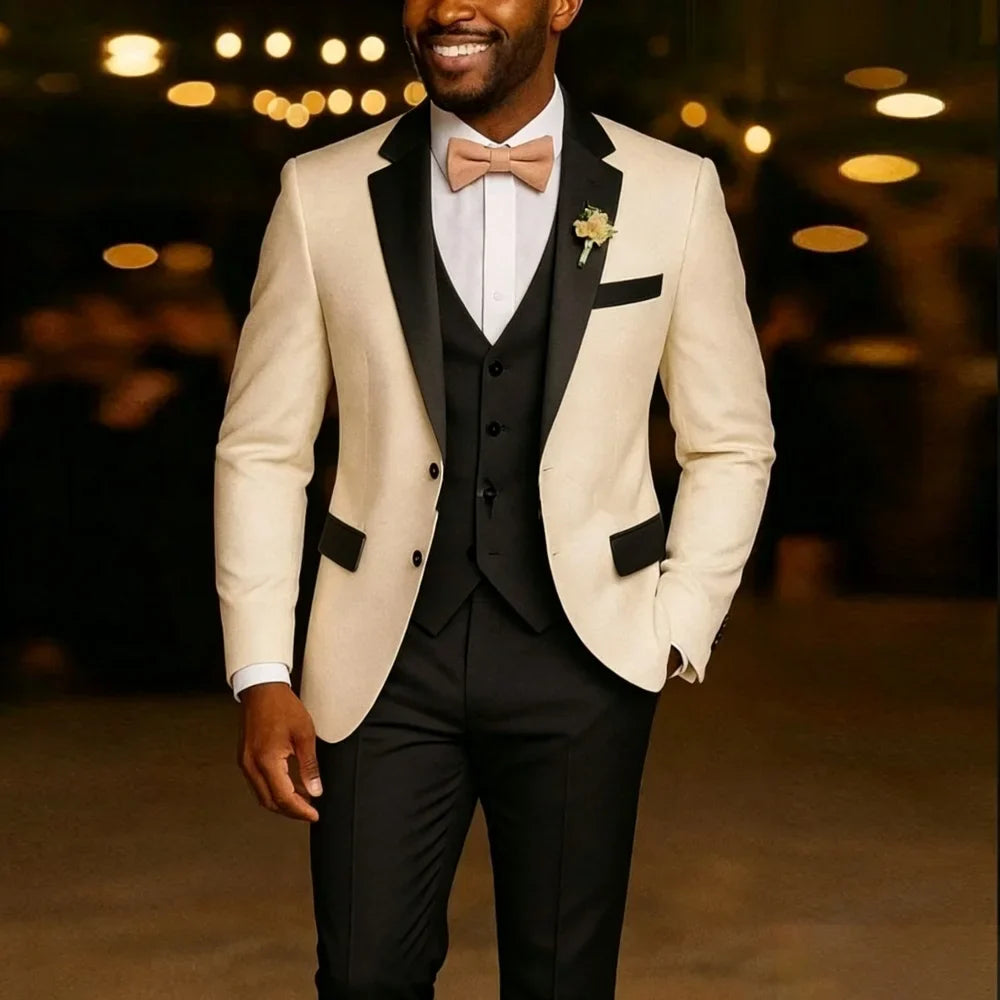 Slim Fit Wedding Suits for Men Sage Green Groom Tuxedo Formal Blazer Vest Pants Set for Prom Party Banquet wedding suits for men