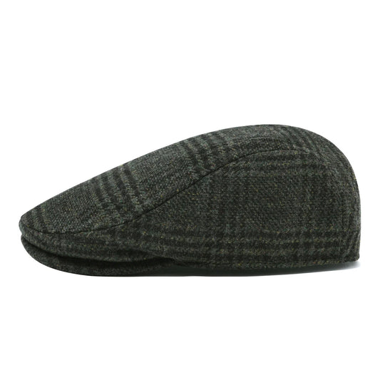 Newsboy Caps Men Wool Blend Flat Cap Winter Warm Hat Driving Hats Gastby Ivy Caps for Male Vintage British Beret