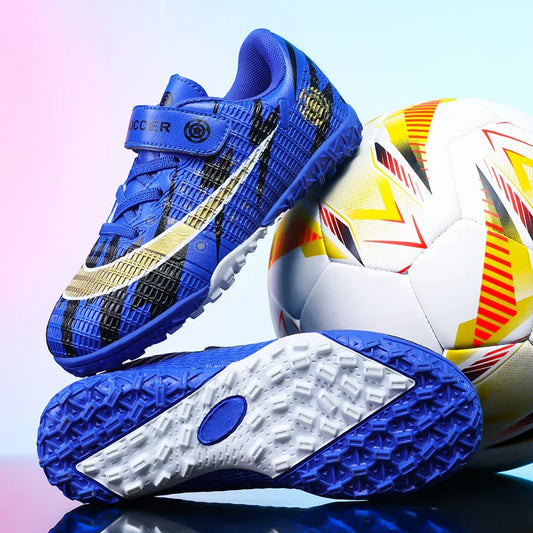 New Kids Soccer Shoes TF School Football Boots Boys Girls Cleats Grass Sneakers Child Outdoor Athletic Training Sports Footwear