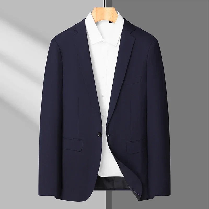 Blazer Masculino Men's Fashion Business Trend British Style Gentleman Slim Professional Formal Dress Wedding Men's Summer Suit