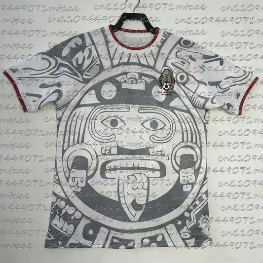 Mexico Aztec Sun Stone 3D Print T-Shirt Green Red National Emblem Breathable Quick-drying Cultural Casual Top