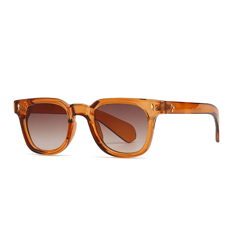 2026 Luxury Square Men Wmen Sunglasses Fashion Gradient Driving Shades Eyewear Vintage Green Trendy Rivets Sun Glasses UV400