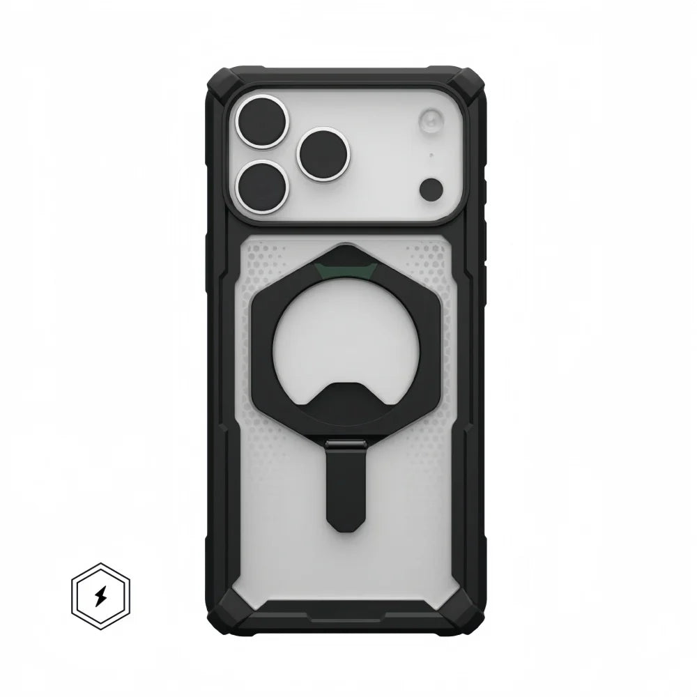 Transparent Military Shockproof Armor Phone Case For Iphone 17 Air 16 15 14 Plus 13 12 Pro Max Magnetic Holder Protective Cover