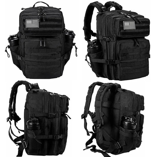 45L/35L/25L Tactical Backpack for Men and Women Waterproof Athlete Gym Outdoor Bag Travel Hiking Rucksack with Bottle Holder