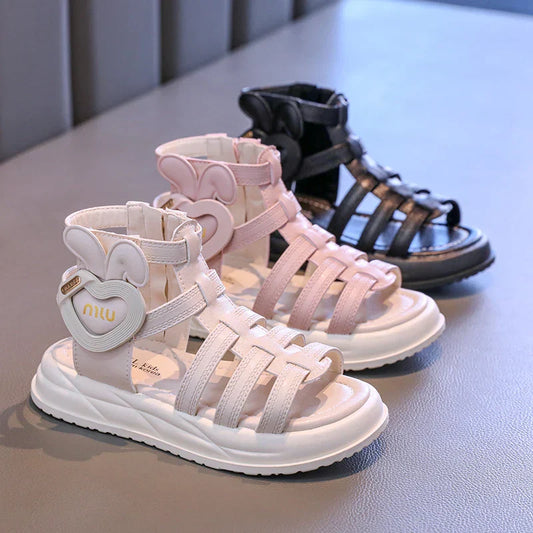 2026 Fashion Kids Sandals Children's Design Hollow-out Multicolor Sport Sandals Soft Flat Strappy Sandals Girls Cute Beach Shoes