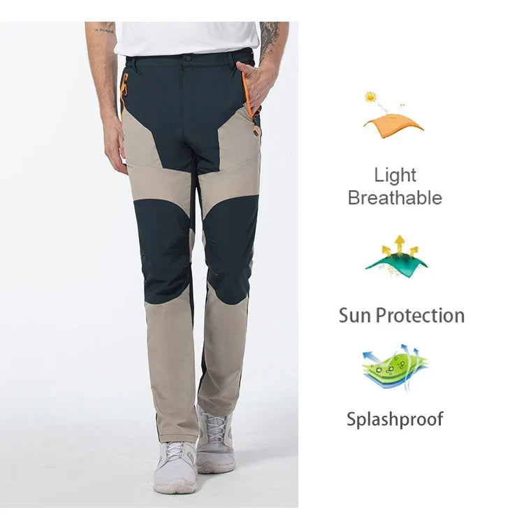 Quick Dry Hiking Pants Men Outdoor Running Camping Climbing Waterproof Mountain Trousers Stretch Lightweight Pants