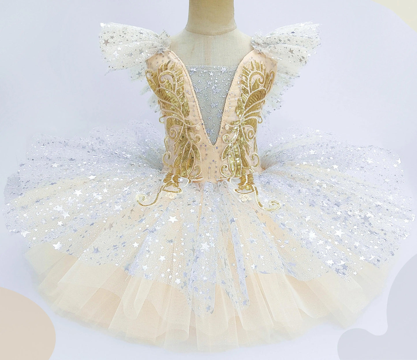 Kids Sequin Ballet Dress Performance Clothes Silver Girls Modern Dance Skirts Children Ballet Tutu Party Princess Dress Costumes