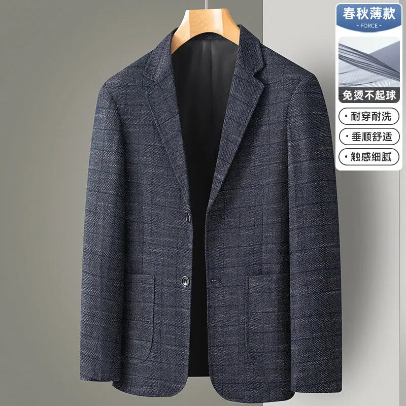 2025 New Business Dinner Gentleman Slim Gentleman Group Dress Fashion Men British Style Dress Best Man Plaid Plaid Plaid Blazer