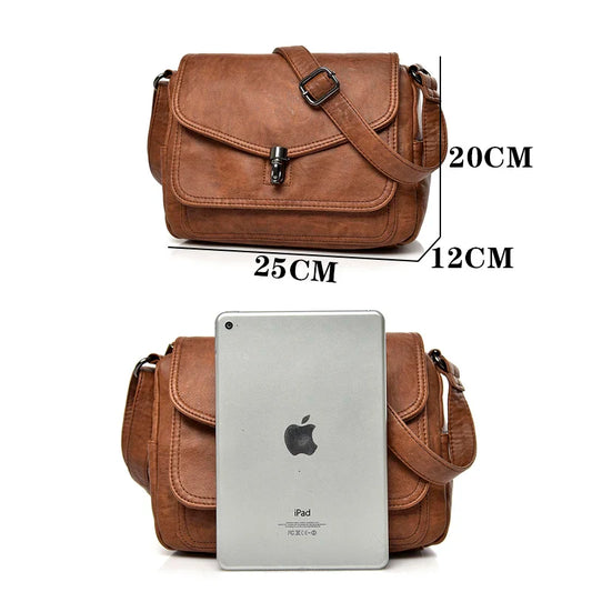 Vintage Soft Leather Femmels' Shoulder Bags Luxury Handbags Women's Packet New Designer Small Crossbody Bag 2024 Sac a Femme