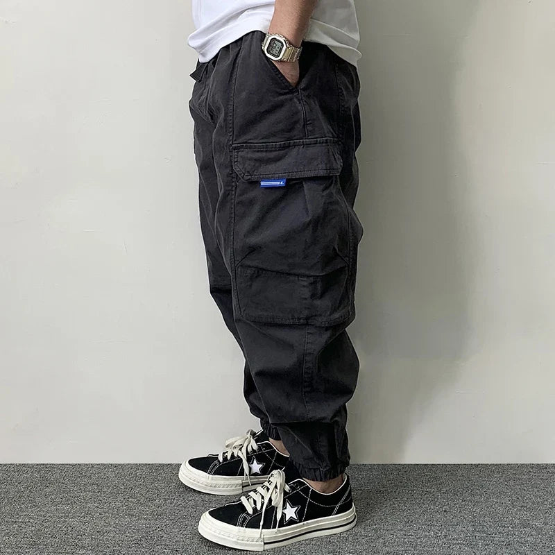 High Quality Cotton Cargo Pants For Men Japanese Streetwear Plus Size Tactical Pants Harajuku Casual Joggers Fashion Trousers