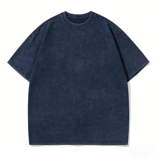 Premium Heavyweight 100% Cotton Vintage Washed Oversized Unisex Basic Casual Plain Streetwear T-shirt All Season For Men Women