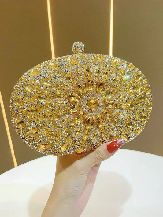 Luxurious Diamond-Encrusted Rhinestone Crossbody Small Handbag Versatile Elegant Women's Fashion Accessory
