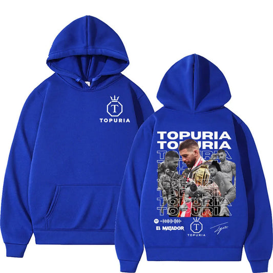 El Matador Ilia Topuria Vintage Graphic Hoodies Men's Clothing Fashion Gothic Oversized Hoodie Casual Fleece Comfort Sweatshirts