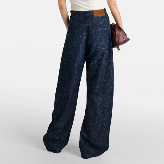 Brand New Loose Jeans Women's Retro Fashion High Waisted Pants Loose Wide Leg Denim Pants Women Straight Jean