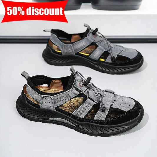 Mens Sandals Summer Outdoor Walking Fashionable Comfortable Soft Beach Water Shoes Daily Versatile Breathable Commuting Sneakers
