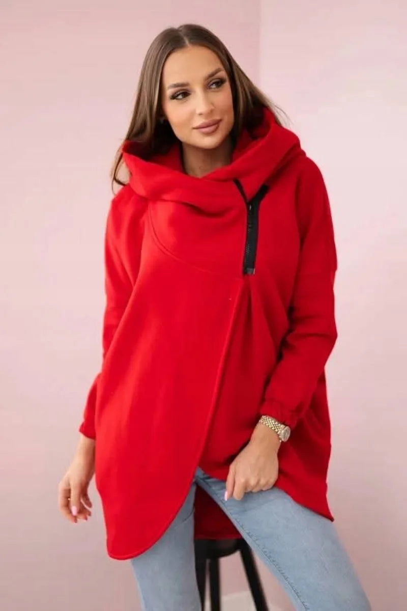 2025 Autumn and Winter Fashion New Women's Sports Loose Velvet Hoodie Zipper Long Sleeve Warm and Cold Proof Hoodie Coat