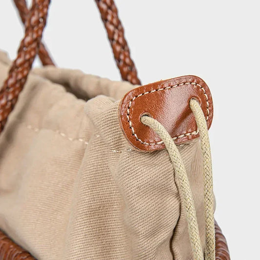 Genuine Leather Cowhide Tote Bags For Women Luxury Designer Handbag Purses 2025 New In Vintage Handmade Weave Underarm Shoulder
